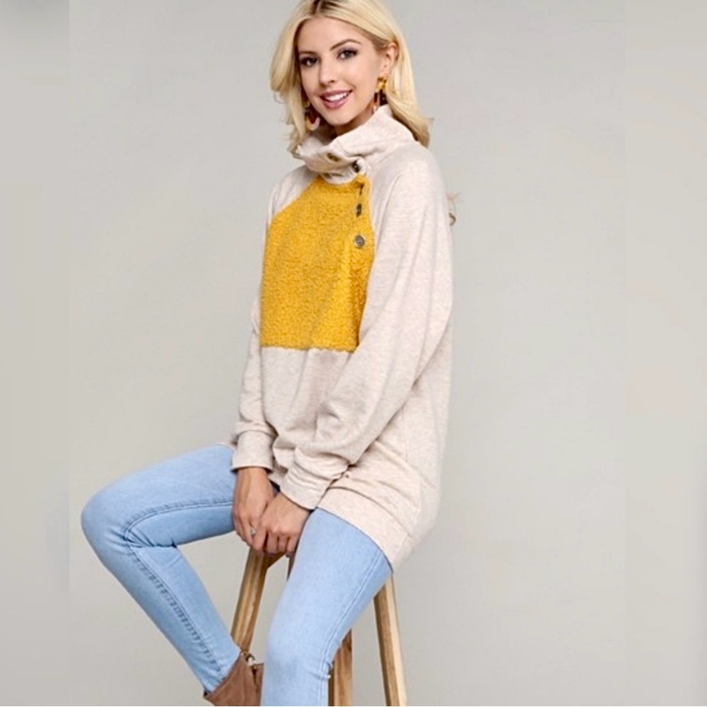 Mustard Sherpa Top